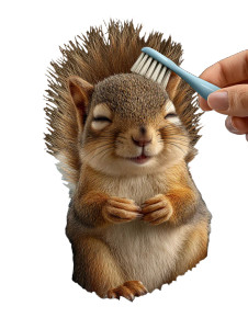 Sleepy Squirrel Bliss Vinyl Car Decal Sticker – Waterproof & UV-Resistant 8.213333333333333"