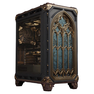 Gothic Pc Case Vinyl Car Decal Sticker – Waterproof & UV-Resistant 3.4133333333333336"