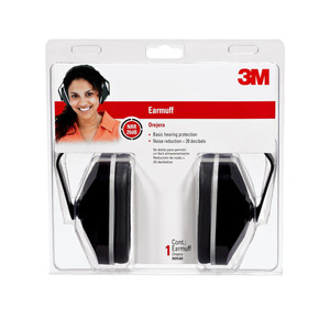 3M Black Earmuffs | 20dB NRR, Versatile Wear, Noise Protection