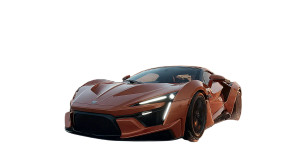 Futuristic Orange Speedster Vinyl Car Decal Sticker – Waterproof & UV-Resistant 2.72"