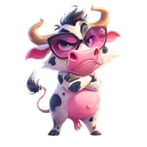 Sassy Cow Vinyl Car Decal Sticker – Waterproof & UV-Resistant 6.826666666666667" Sassy Cow Vinyl Car Decal Sticker – Waterproof & UV-Resistant 6.826666666666667"