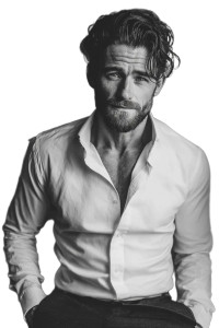 Confident Man Portrait V13 Vinyl Car Decal Sticker – Waterproof & UV-Resistant 8.96"