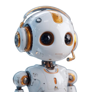 Animated Robot Assistant Vinyl Car Decal Sticker – Waterproof & UV-Resistant 3.4133333333333336"
