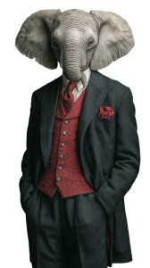 Elephant In Suit V2 Vinyl Car Decal Sticker – Waterproof & UV-Resistant 4.8533333333333335" Elephant In Suit V2 Vinyl Car Decal Sticker – Waterproof & UV-Resistant 4.8533333333333335"