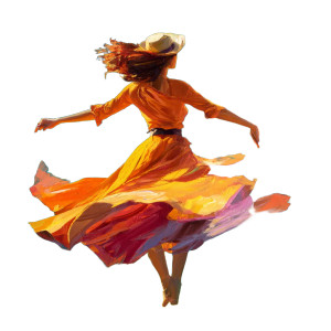 Dancing Girl V14 Vinyl Car Decal Sticker – Waterproof & UV-Resistant 3.4133333333333336"