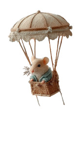 Golden Hamster Parachute V2 Vinyl Car Decal Sticker – Waterproof & UV-Resistant 9.706666666666667"