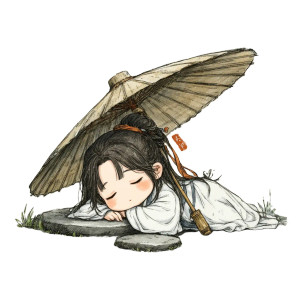 Sleeping Hanfu Girl Vinyl Car Decal Sticker – Waterproof & UV-Resistant 3.4133333333333336" Sleeping Hanfu Girl Vinyl Car Decal Sticker – Waterproof & UV-Resistant 3.4133333333333336"