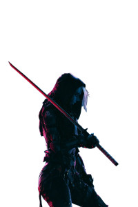 Cyber-Samurai Standoff Vinyl Car Decal Sticker – Waterproof & UV-Resistant 4.4