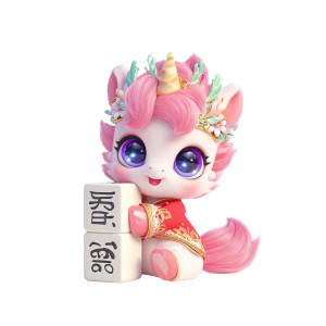 Cartoon Pony Baby Vinyl Car Decal Sticker – Waterproof & UV-Resistant 6.826666666666667"