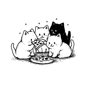 Cats Eating Pizza Vinyl Car Decal Sticker – Waterproof & UV-Resistant 3.4133333333333336" Cats Eating Pizza Vinyl Car Decal Sticker – Waterproof & UV-Resistant 3.4133333333333336"
