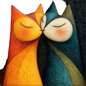 Smiley Cats Kissing Vinyl Car Decal Sticker – Waterproof & UV-Resistant 3.4133333333333336" Smiley Cats Kissing Vinyl Car Decal Sticker – Waterproof & UV-Resistant 3.4133333333333336"