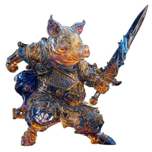 Piglet Warrior Vinyl Car Decal Sticker – Waterproof & UV-Resistant 6.826666666666667"