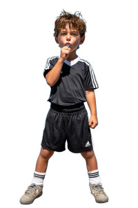 Soccer Boy Whistling Vinyl Car Decal Sticker – Waterproof & UV-Resistant 4.4