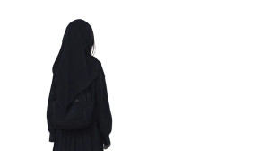 Anime Girl In Niqab Vinyl Car Decal Sticker – Waterproof & UV-Resistant 2.72"