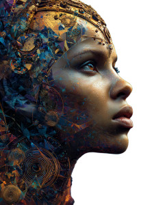 Headdress Woman Vinyl Car Decal Sticker – Waterproof & UV-Resistant 4.426666666666667"