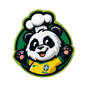Panda Soccer Chef Vinyl Car Decal Sticker – Waterproof & UV-Resistant 3.4133333333333336"