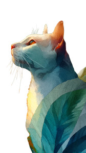 Cat In Paradise Vinyl Car Decal Sticker – Waterproof & UV-Resistant 9.706666666666667"