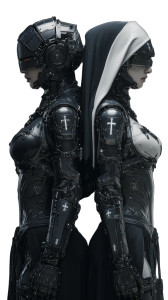 Battle Nuns V7 Vinyl Car Decal Sticker – Waterproof & UV-Resistant 9.706666666666667"