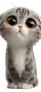 Cartoon Kitten V3 Vinyl Car Decal Sticker – Waterproof & UV-Resistant 5.4