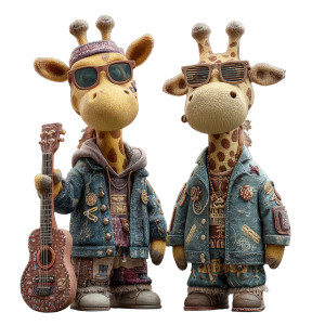 Cool Giraffe Duo Vinyl Car Decal Sticker – Waterproof & UV-Resistant 3.4133333333333336" Cool Giraffe Duo Vinyl Car Decal Sticker – Waterproof & UV-Resistant 3.4133333333333336"