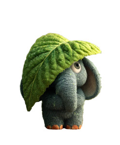 Tiny Sneezing Elephant Vinyl Car Decal Sticker – Waterproof & UV-Resistant 8.0"