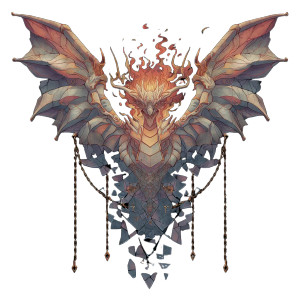 Stylized Dragon Vinyl Car Decal Sticker – Waterproof & UV-Resistant 6.826666666666667"