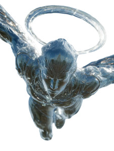 Transparent Archangel Sculpture Vinyl Car Decal Sticker – Waterproof & UV-Resistant 4.1066666666666665"