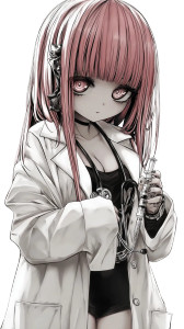 Chibi Anime Doctor Vinyl Car Decal Sticker – Waterproof & UV-Resistant 4.8533333333333335"