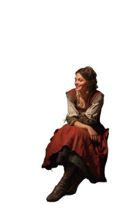 Medieval Maiden V2 Vinyl Car Decal Sticker – Waterproof & UV-Resistant 8.96"