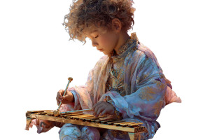 Moonlit Desert Child Vinyl Car Decal Sticker – Waterproof & UV-Resistant 2.986666666666667"