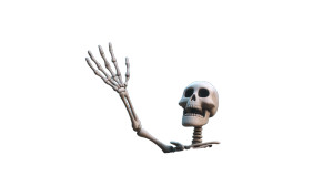 Skeleton Hand Emerges Vinyl Car Decal Sticker – Waterproof & UV-Resistant 2.72"