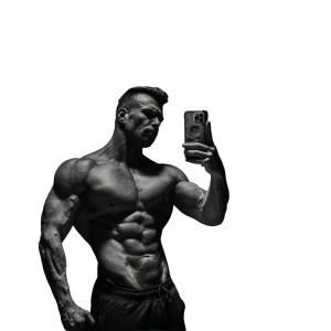 Body Builder Selfie Vinyl Car Decal Sticker – Waterproof & UV-Resistant 6.826666666666667"