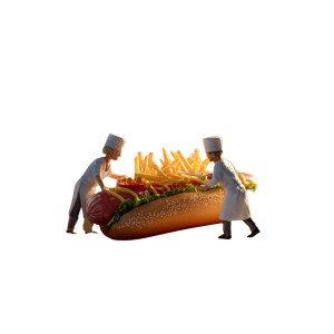 Microhumans Cooking Vinyl Car Decal Sticker – Waterproof & UV-Resistant 3.4133333333333336"