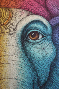 Furry Ganesha Closeup Vinyl Car Decal Sticker – Waterproof & UV-Resistant 4.4