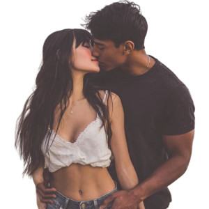 Interracial College Couple V2 Vinyl Car Decal Sticker – Waterproof & UV-Resistant 6.826666666666667"