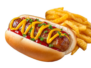 Hot Dog Plate V2 Vinyl Car Decal Sticker – Waterproof & UV-Resistant 6.1866666666666665"