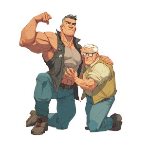 Muscular Fitness Man Vinyl Car Decal Sticker – Waterproof & UV-Resistant 3.4133333333333336"