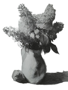 Lilac Flower Sketch Vinyl Car Decal Sticker – Waterproof & UV-Resistant 4.1066666666666665"