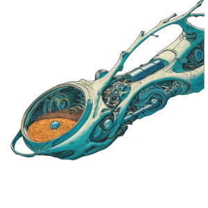 Biomechanical Plant Device Vinyl Car Decal Sticker – Waterproof & UV-Resistant 6.826666666666667"