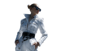 Chanel Model Pose Vinyl Car Decal Sticker – Waterproof & UV-Resistant 5.4