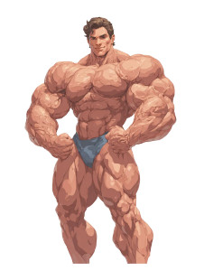 Oversized Muscular Bodybuilder Vinyl Car Decal Sticker – Waterproof & UV-Resistant 8.213333333333333"