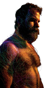 Neon-Lined Man Vinyl Car Decal Sticker – Waterproof & UV-Resistant 4.8533333333333335"