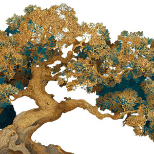 Majestic Golden Tree Vinyl Car Decal Sticker – Waterproof & UV-Resistant 6.826666666666667"