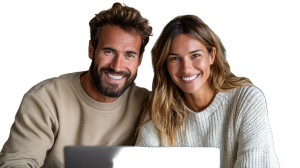 Vacation Planning Couple Vinyl Car Decal Sticker – Waterproof & UV-Resistant 2.72"