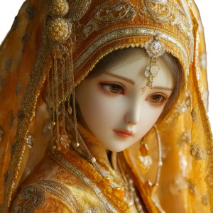 Golden Chiffon Dancer Vinyl Car Decal Sticker – Waterproof & UV-Resistant 3.4133333333333336"