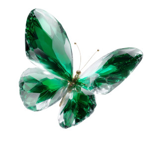 Crystal Butterfly V5 Vinyl Car Decal Sticker – Waterproof & UV-Resistant 6.826666666666667"