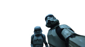 Stormtroopers Forest Vlog Vinyl Car Decal Sticker – Waterproof & UV-Resistant 2.72"