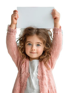 Cute Girl Holding Paper Vinyl Car Decal Sticker – Waterproof & UV-Resistant 8.213333333333333"