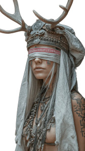 Nordic Shamaness Vinyl Car Decal Sticker – Waterproof & UV-Resistant 9.706666666666667"