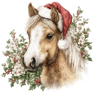 Cute Christmas Horse Vinyl Car Decal Sticker – Waterproof & UV-Resistant 6.826666666666667" Cute Christmas Horse Vinyl Car Decal Sticker – Waterproof & UV-Resistant 6.826666666666667"
